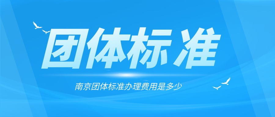 南京团体标准办理的费用是多少？